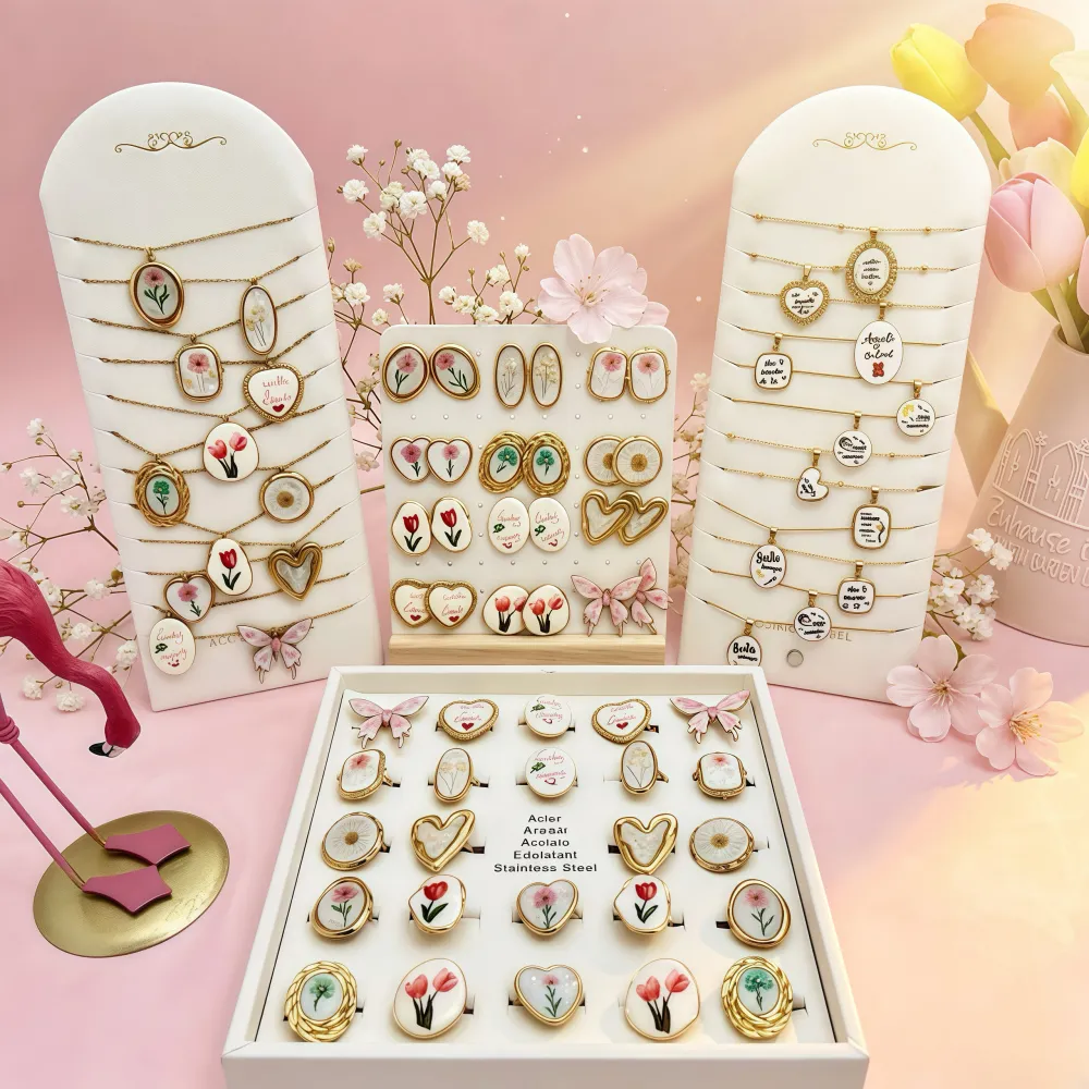 Fiori-Collana Corta in Acciaio - CL-732-655