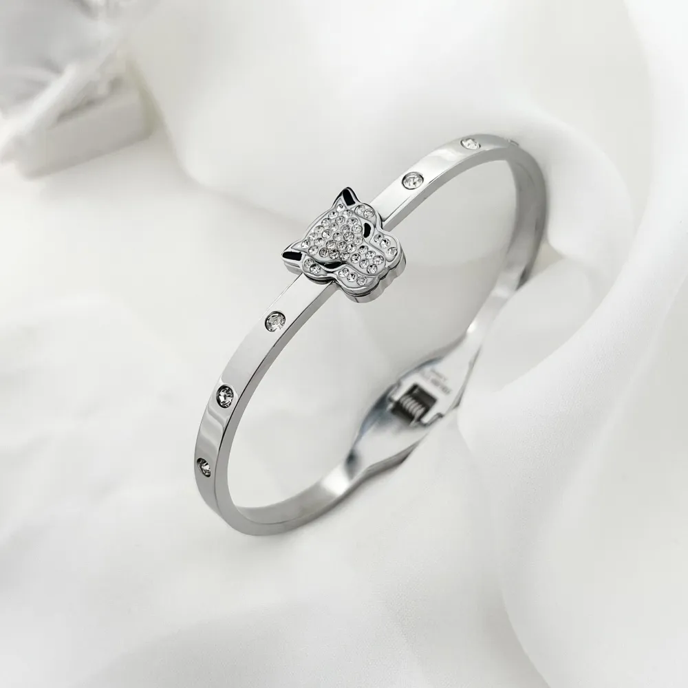 Pantera-Bracciale Rigido in Acciaio - BR-413-1642