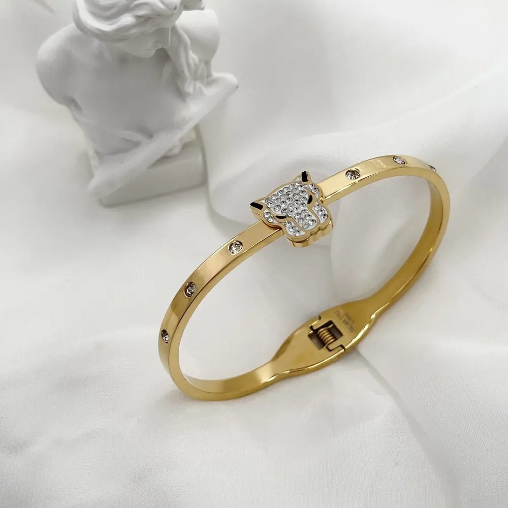 Pantera-Bracciale Rigido in Acciaio - BR-413-1642