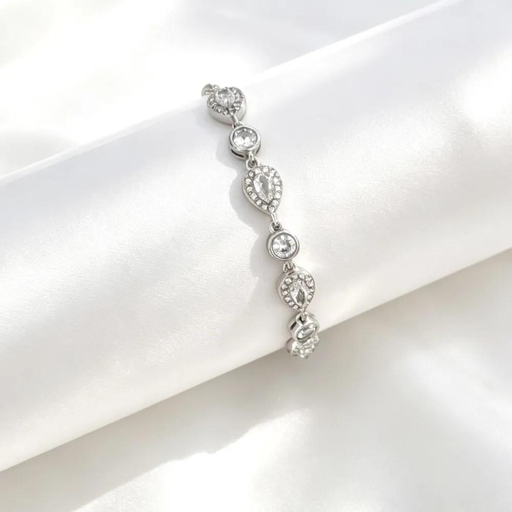 Goccia e punto luce-Bracciale in Acciaio con cursore - BR-103-AA6796B