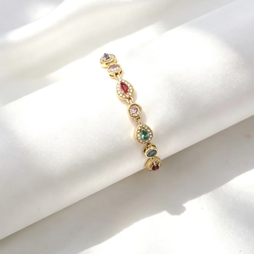 Goccia e punto luce-Bracciale in Acciaio con cursore - BR-103-AA6796B