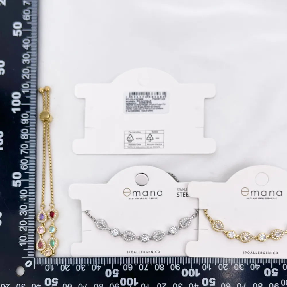 Goccia e punto luce-Bracciale in Acciaio con cursore - BR-103-AA6796B
