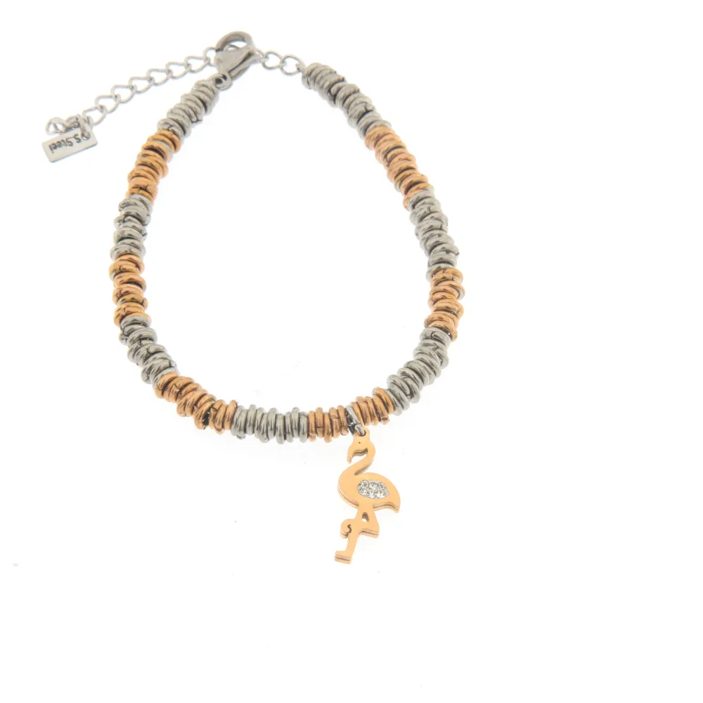 Fenicottero - Bracciale Multi Anello Sottile_BICOLORE_1