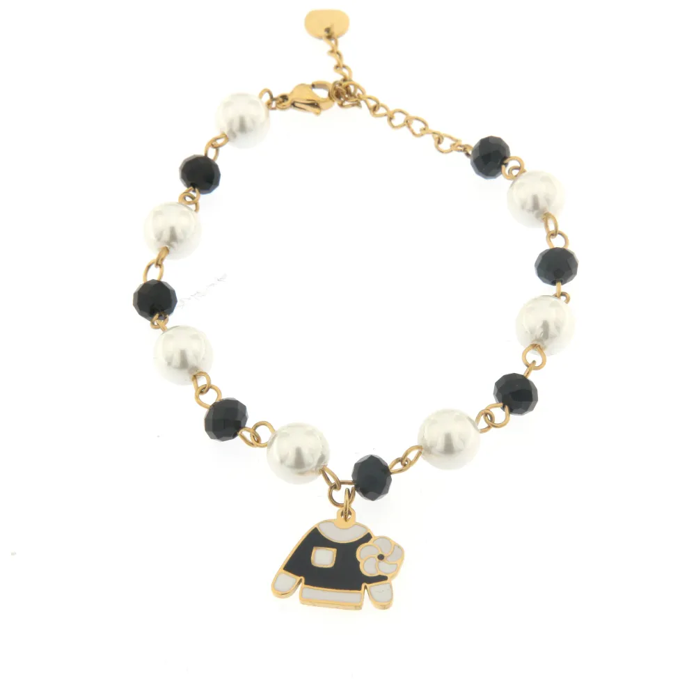 Giacca - Bracciale Perla e Cristalli_Oro Giallo_1