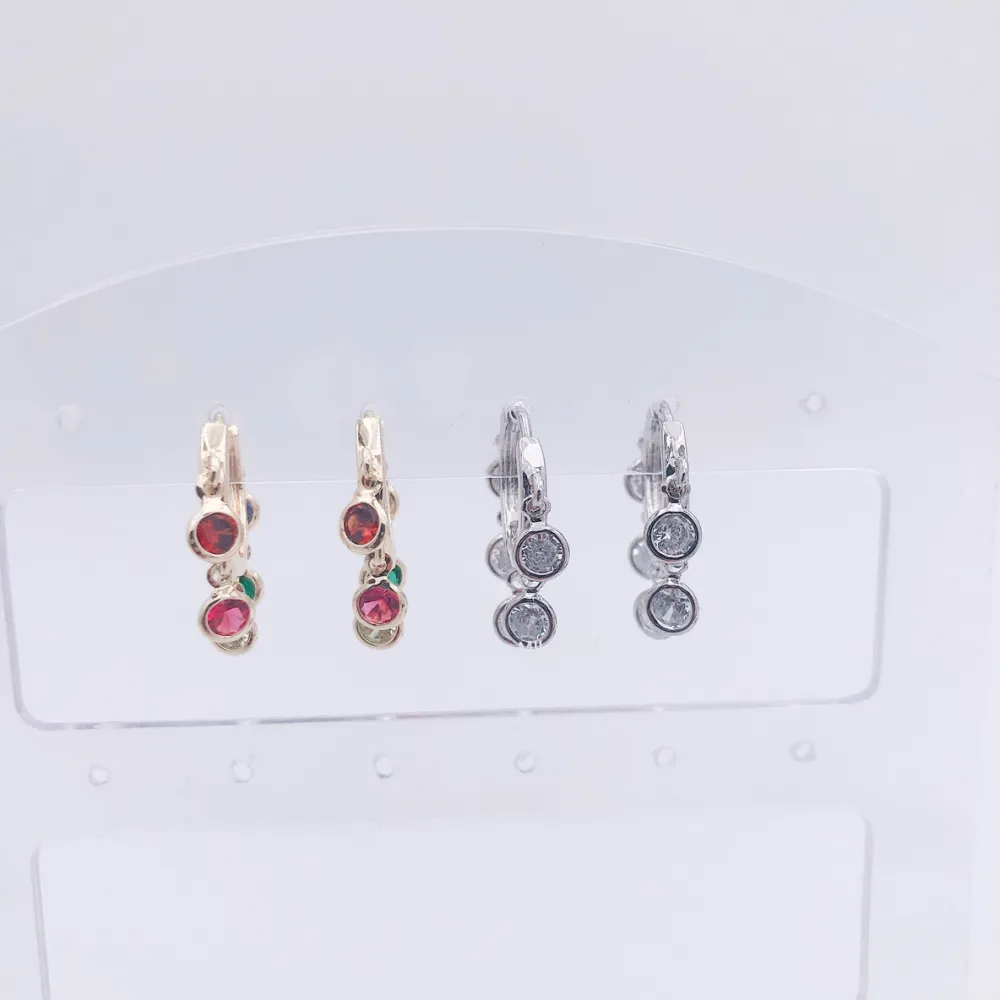 Grappoli cerchio 5767 - Orecchini cerchio zirconia_2