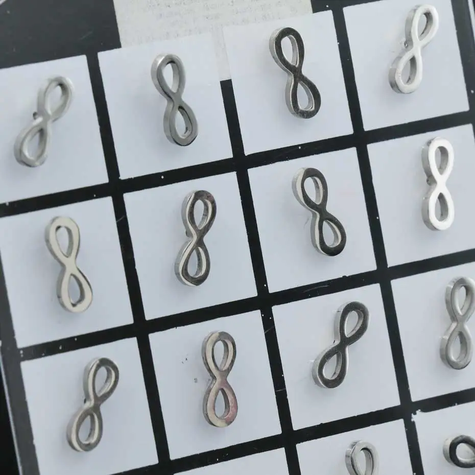 Infinito  - Orecchini   In acciaio (Pacco da 12pz )_Argento_2