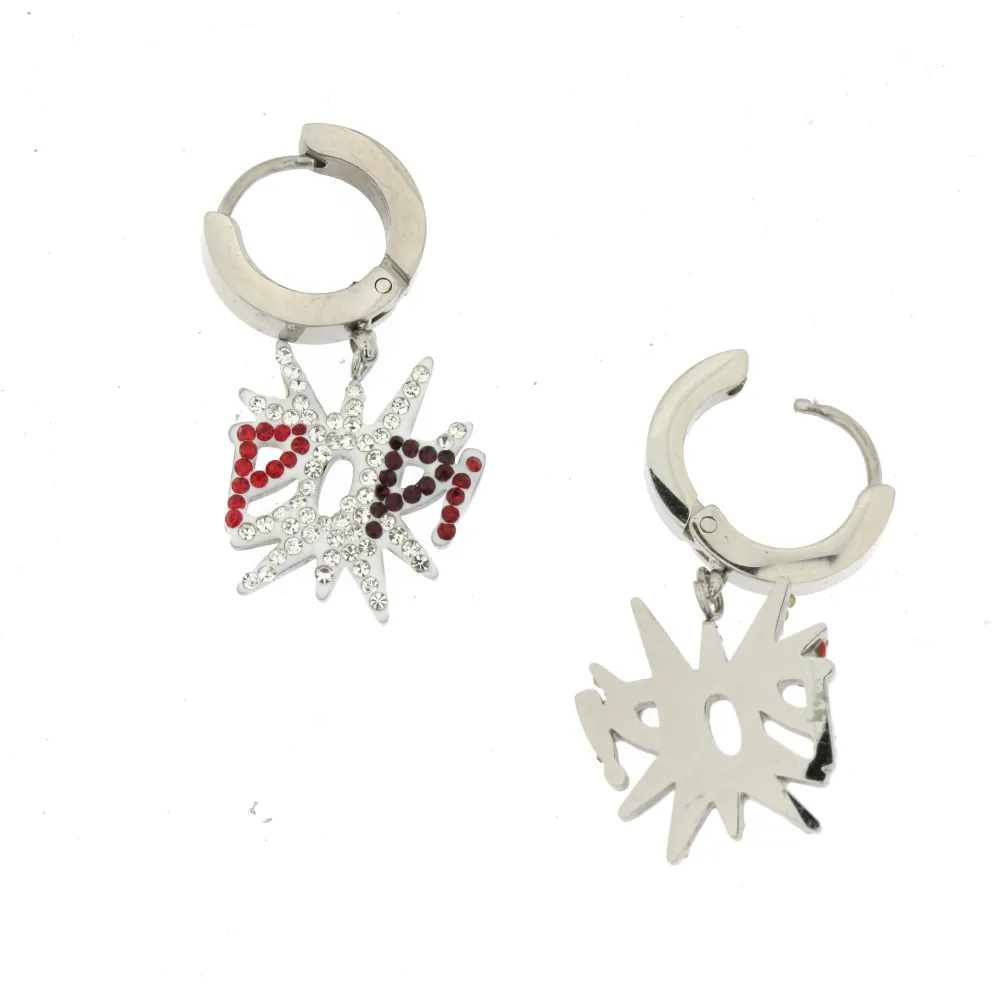 OAC- Pop 4412 - Orecchini a Cerchio con Pendenti in Acciaio_2