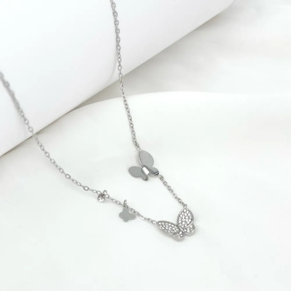 Farfalla-Collana Corta in Acciaio - CL-795-10621