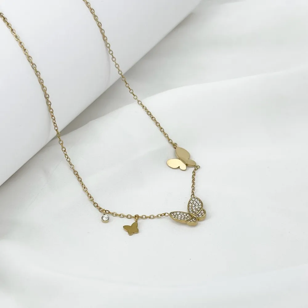 Farfalla-Collana Corta in Acciaio - CL-795-10621