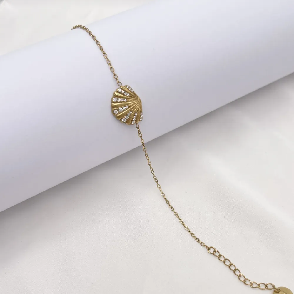 Conchiglie-Mare-Bracciale Piccolo Pendenti Con Moschettone - Bracciale in acciaio - BR-795-15224