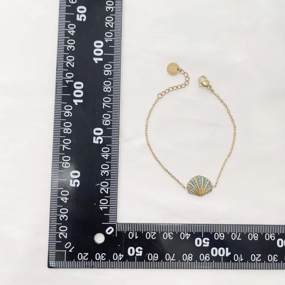 Conchiglie-Mare-Bracciale Piccolo Pendenti Con Moschettone - Bracciale in acciaio - BR-795-15224