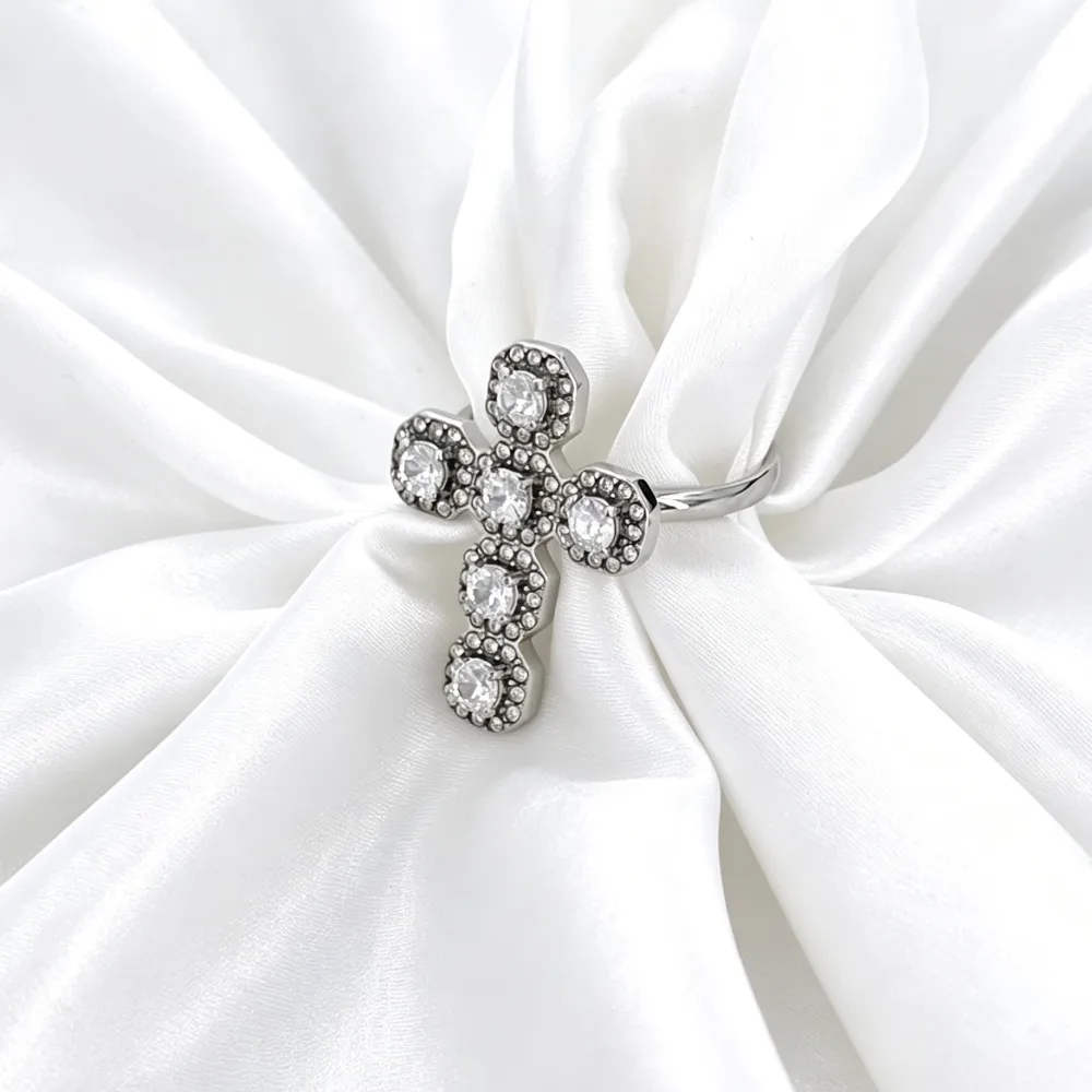 Croce -Anello in Acciaio - AN-795-14200