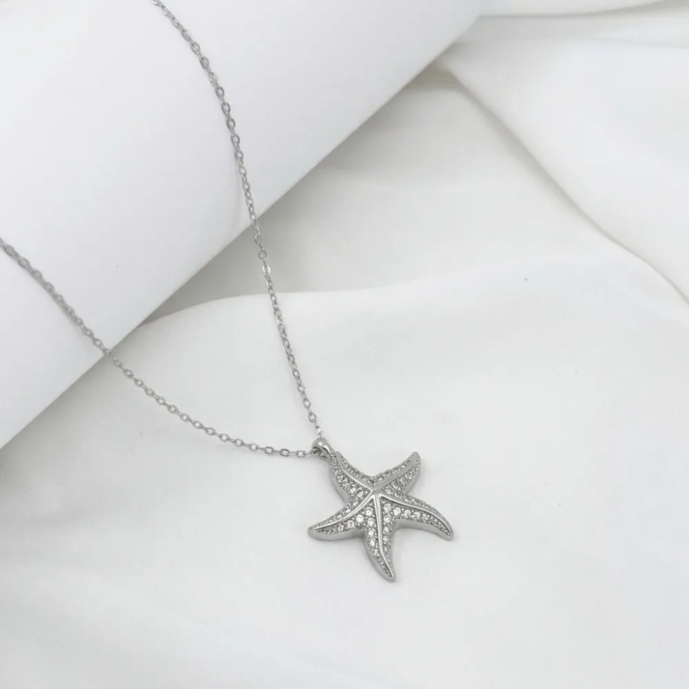 stella marina-Collana Corta in Acciaio - CL-795-10625