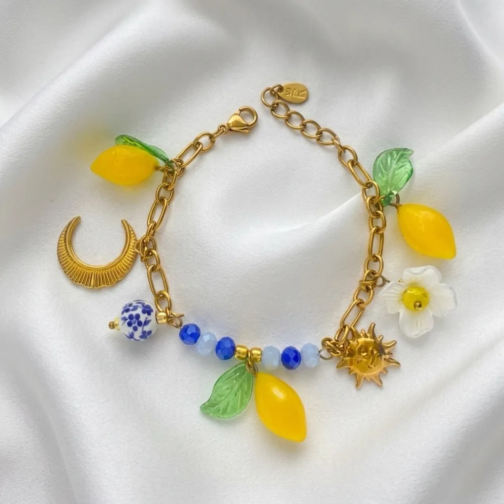 Limone Fiore Ceramica-Bracciale in Acciaio - BR-732-636