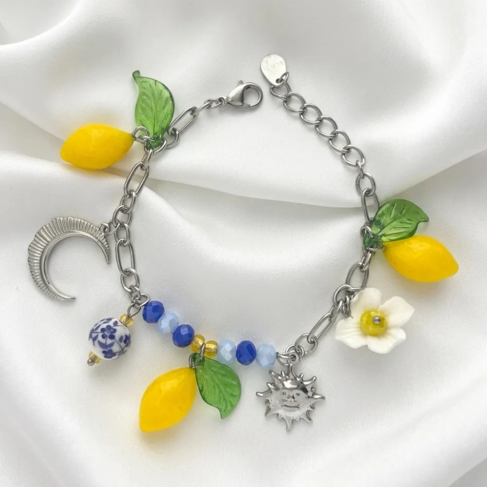 Limone Fiore Ceramica-Bracciale in Acciaio - BR-732-636
