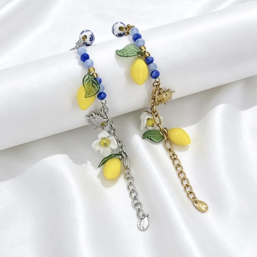 Limone Fiore Ceramica-Bracciale in Acciaio - BR-732-636