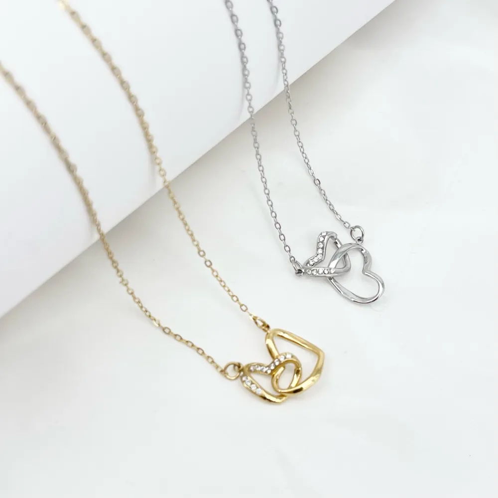 Cuore -Collana Corta in Acciaio - CL-795-10616