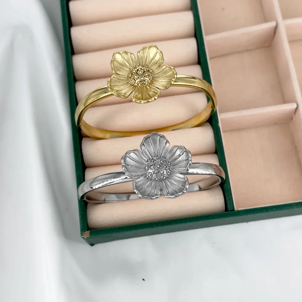 Fiore-Bracciale Rigido in Acciaio - BR-413-9298