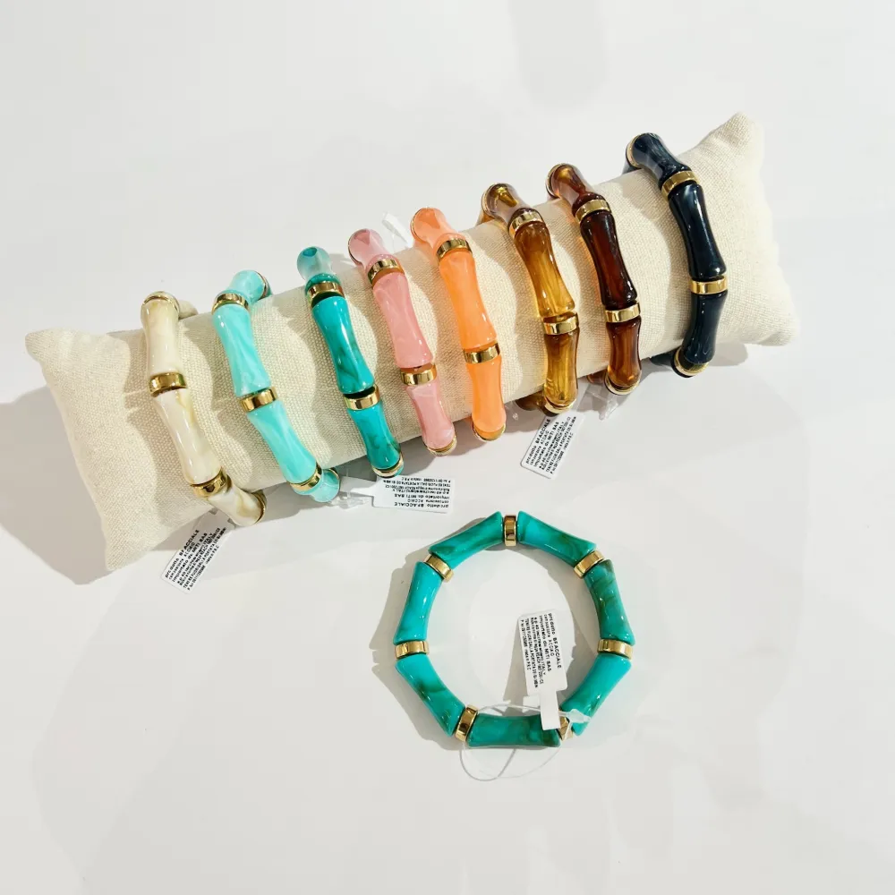 Bambù -Bracciale Elastico  Moda in Acciaio - BR-103-AA6820B