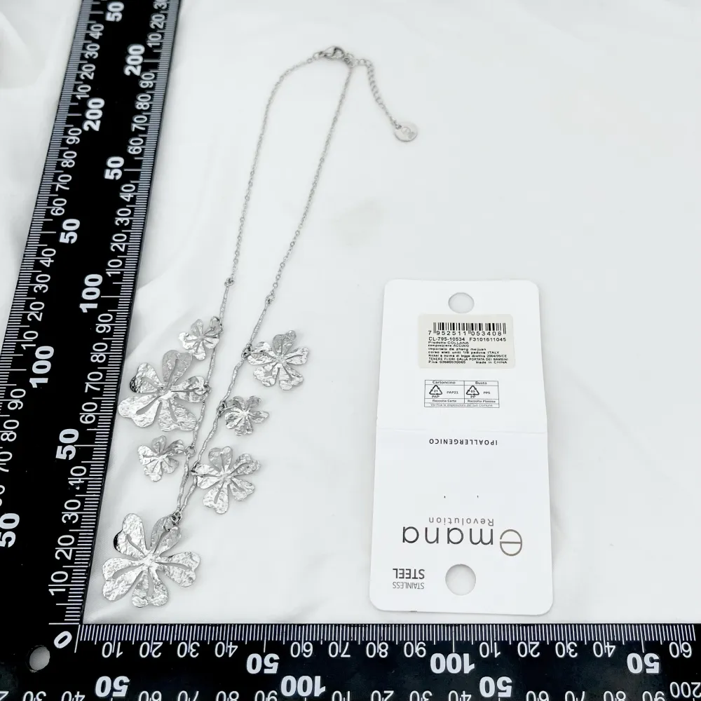 Fiore-Collana Corta in Acciaio - CL-795-10534