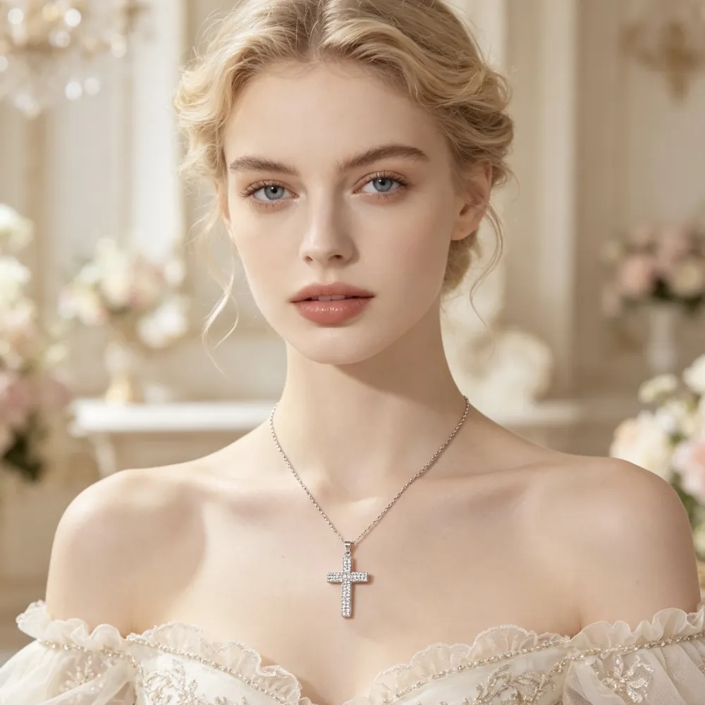 Croce -Collana Lunga in Acciaio - CL-791-04