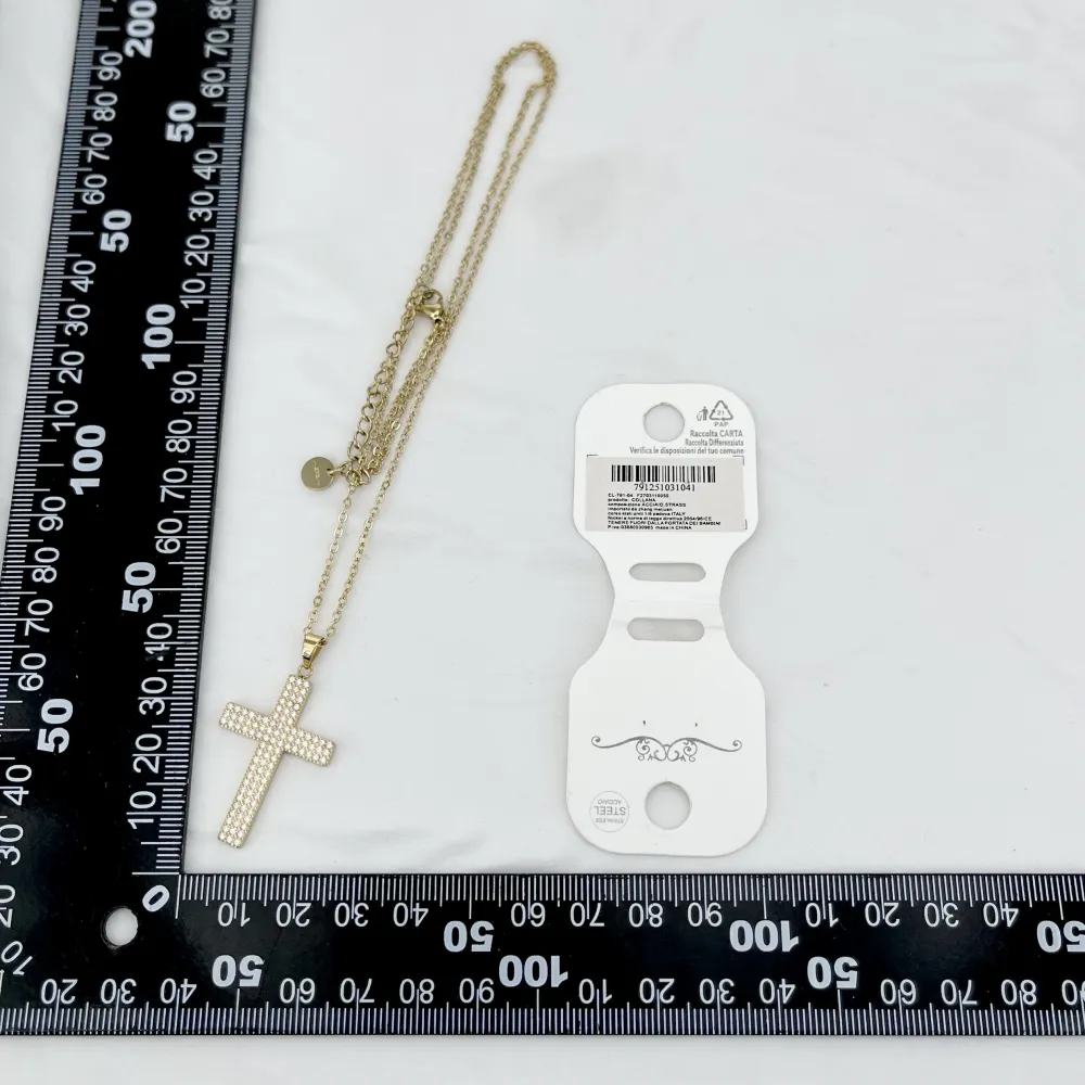 Croce -Collana Lunga in Acciaio - CL-791-04