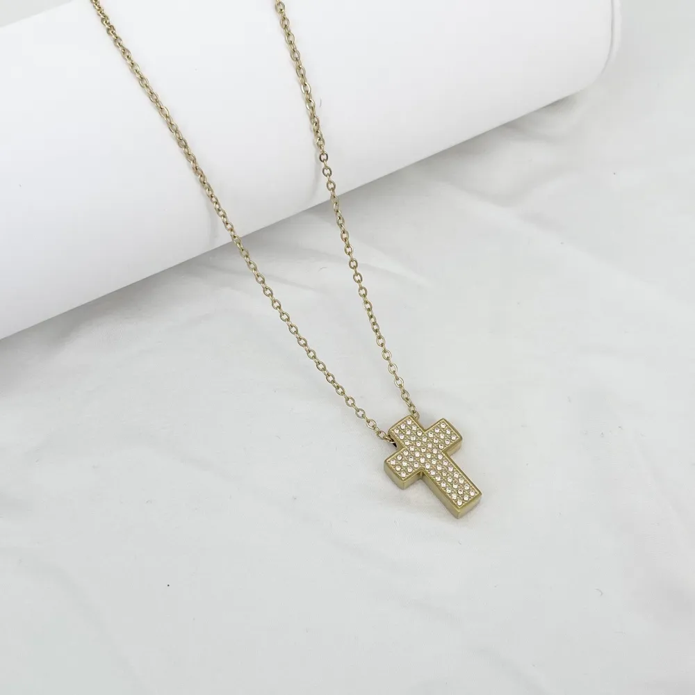 Croce -Collana Lunga in Acciaio - CL-791-05
