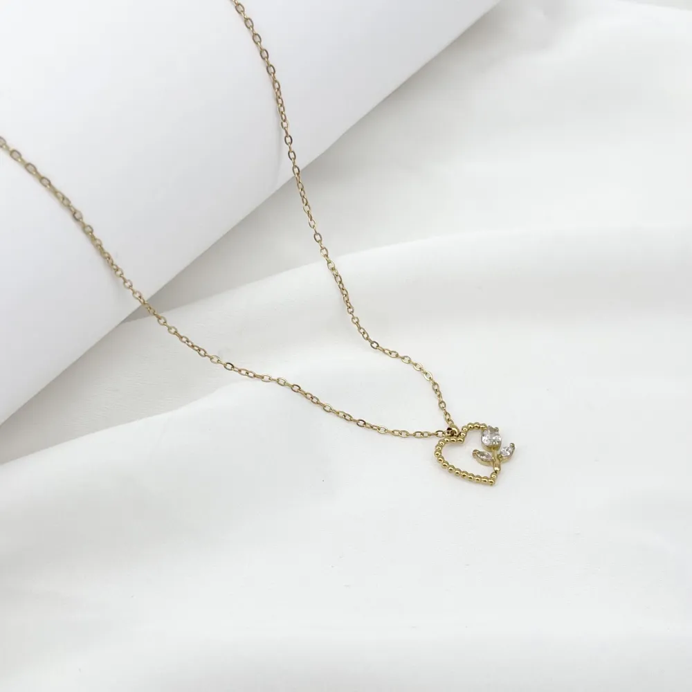 Cuore-Collana Corta in Acciaio - CL-795-10585