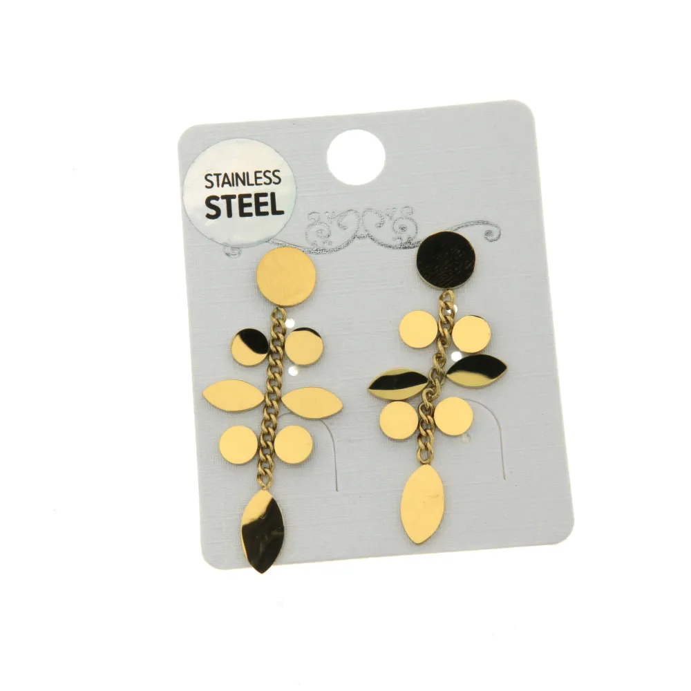 OAP6438-Foglia-Orecchini Pendenti in Acciaio_2