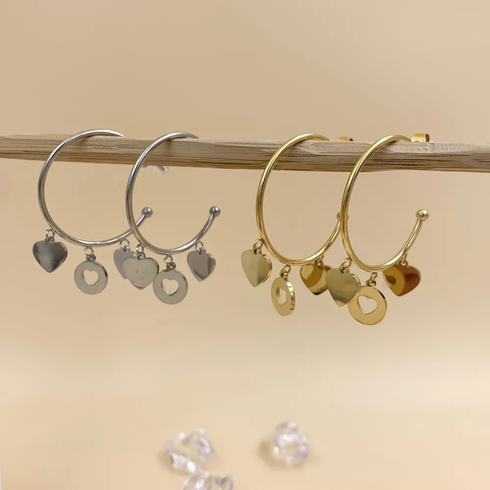 OAP6817-Cuore- Orecchini a Cerchio con Pendenti in Acciaio_2