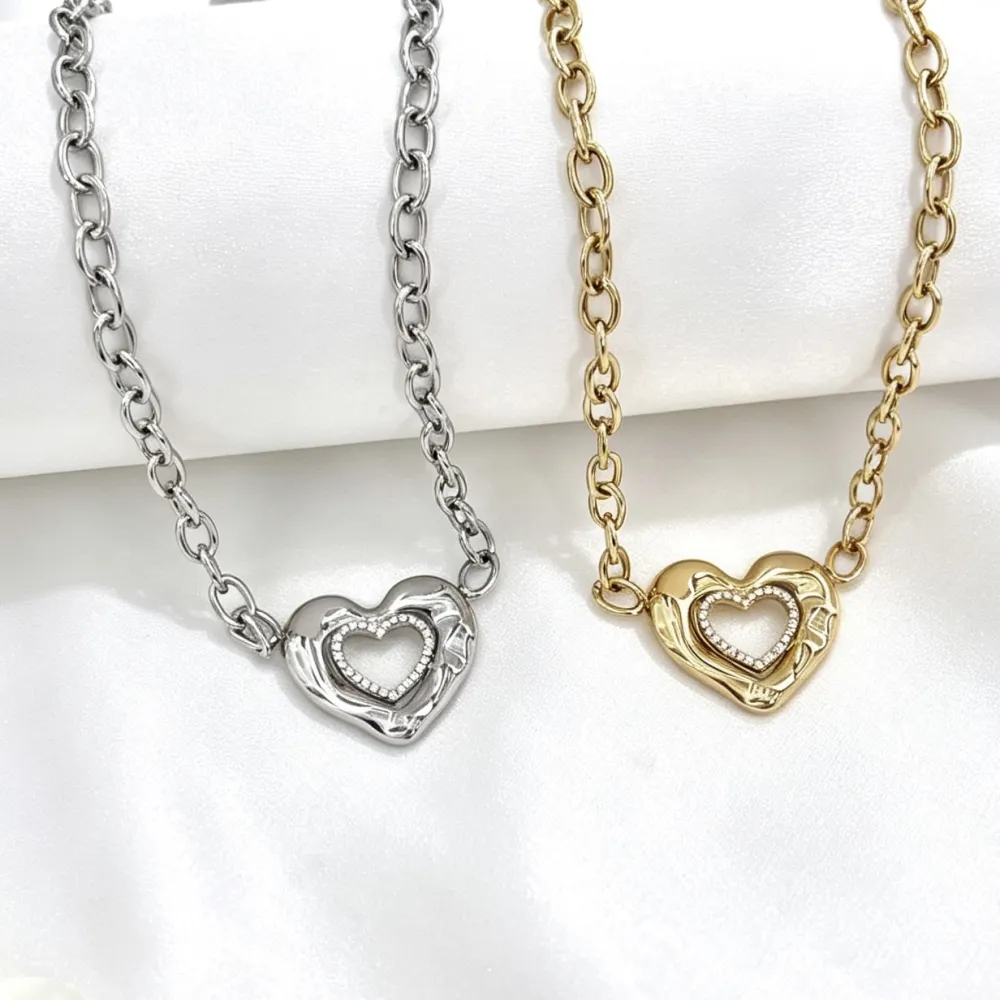Cuore-Collana Corta in Acciaio - CAC-795-10634
