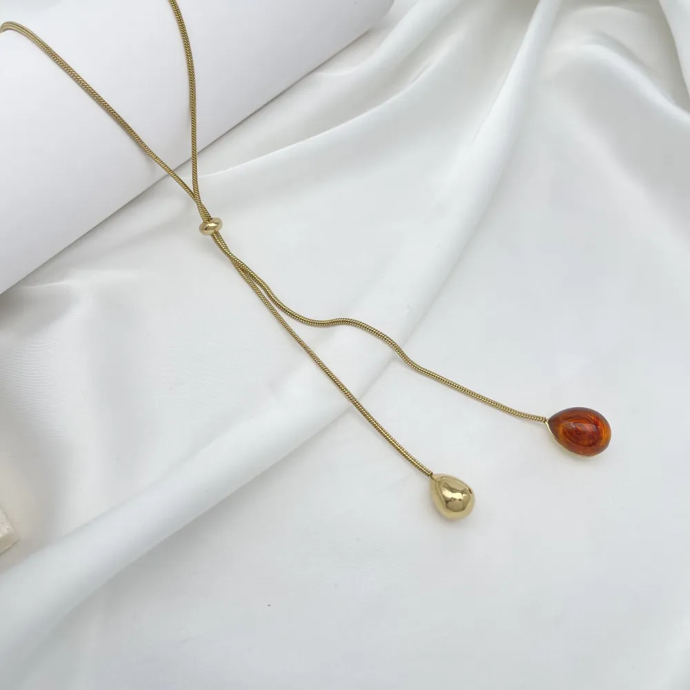 Collana lunga regolabile in Acciaio - CL-103-AA6302N