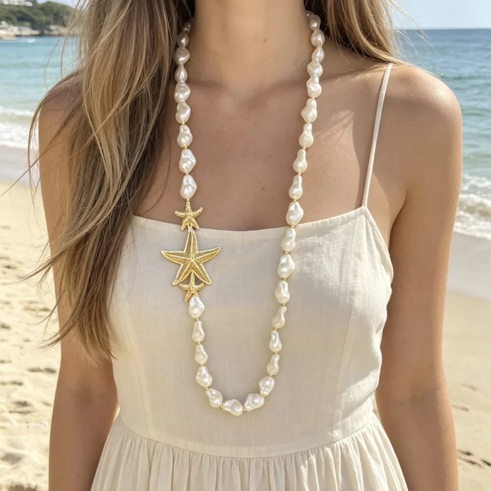 Stella marina -Collana Moda  in Acciaio - CL-732-482