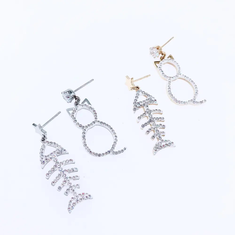 OAS-Pesce e Gatto 5102 - Orecchini pendenti in Acciaio_2