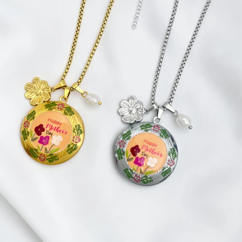 Happy Mother’s Day-Collana corta in Acciaio (apribile) - CL-413-3849