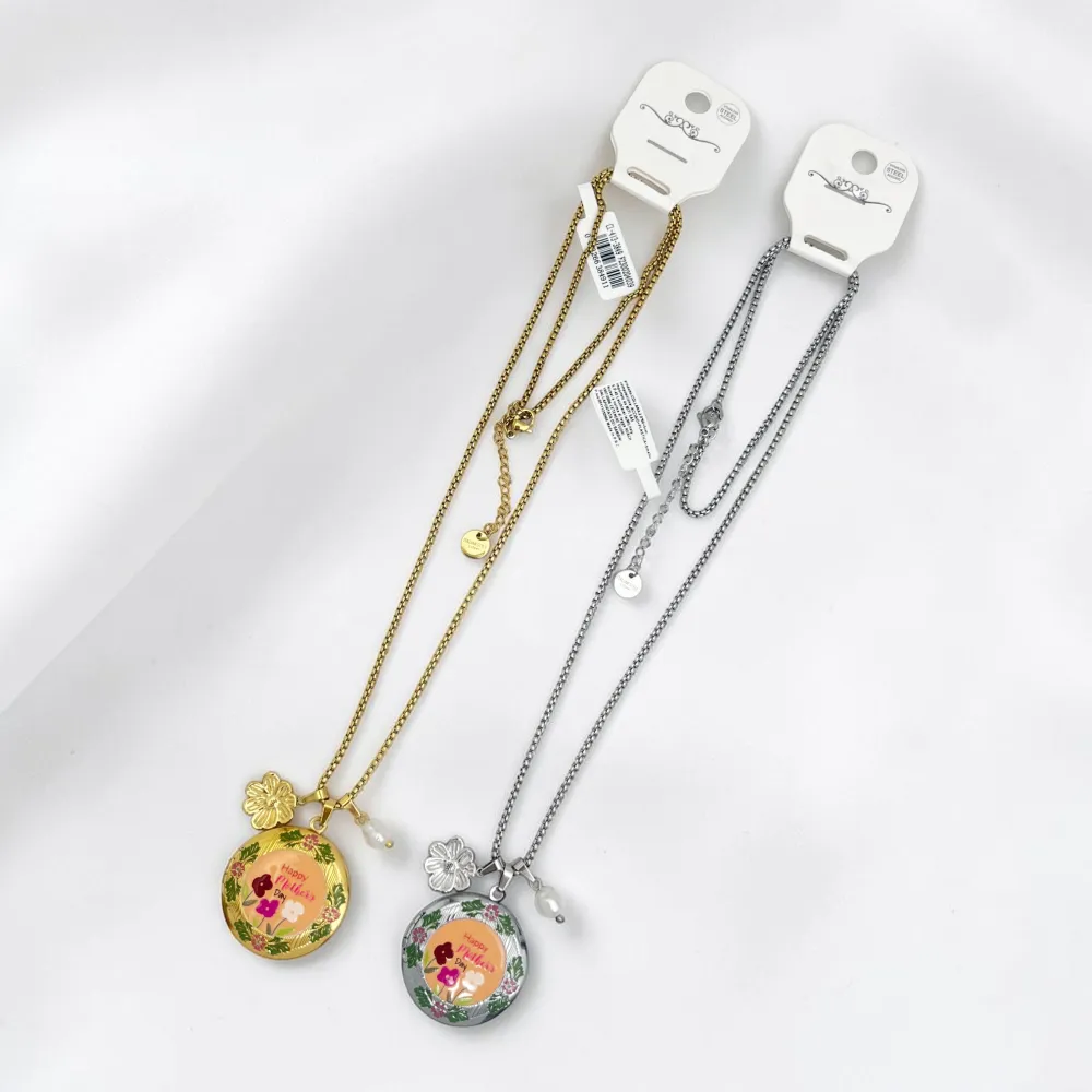 Happy Mother’s Day-Collana corta in Acciaio (apribile) - CL-413-3849