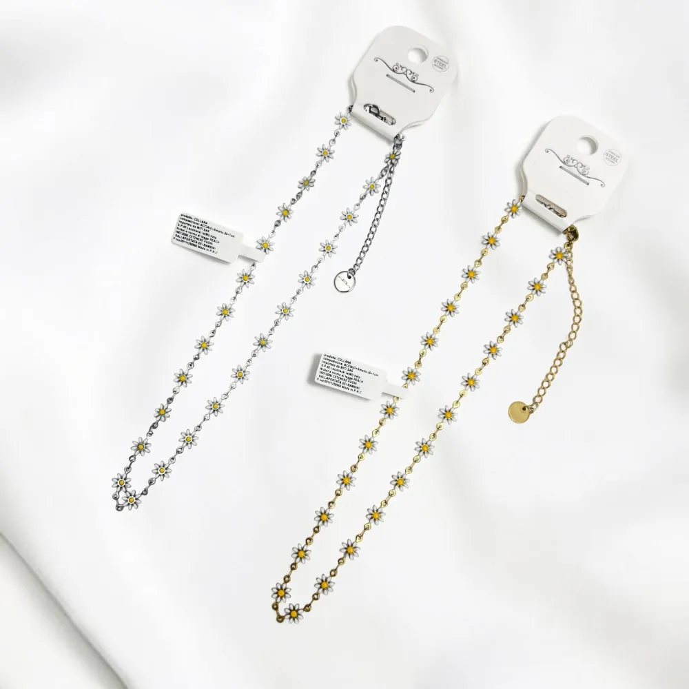 Margherite-Collana corta in Acciaio - CL-413-3818