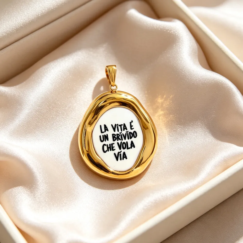 La vita è un brivido che vola via-Ciondolo/Charms in Acciaio - DIY-732-19