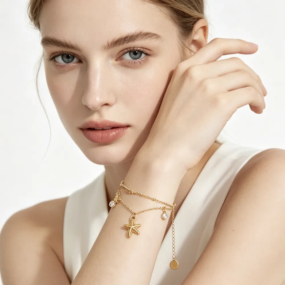 Stella marina-Bracciale in acciaio - BR-413-3267