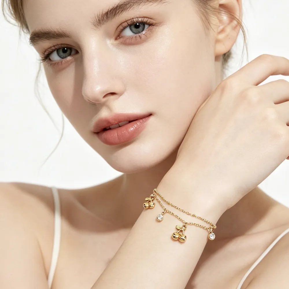 Ciliegia-Bracciale in acciaio - BR-413-3266