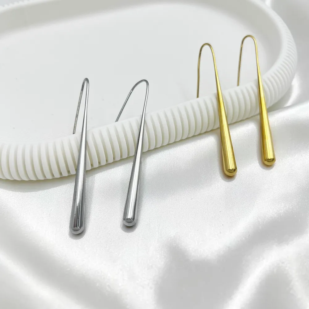 Goccia pendente-Orecchini in Acciaio - OR-413-2609
