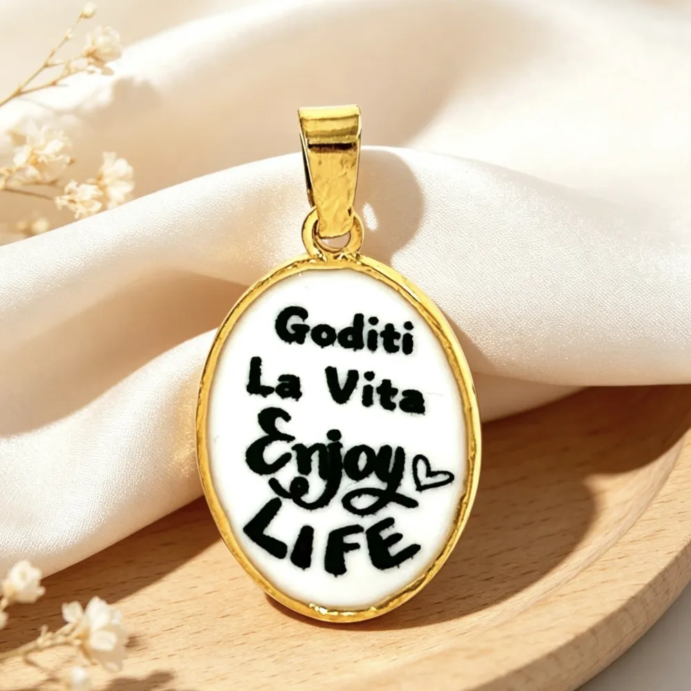 Goditi la Vita-Ciondolo/Charms in Acciaio - DIY-732-31