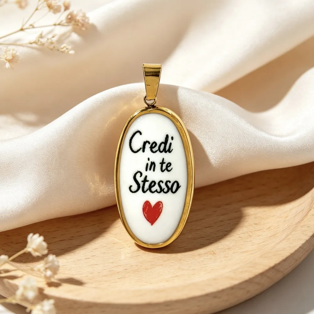 Credi in te stesso-Ciondolo/Charms in Acciaio - DIY-732-30
