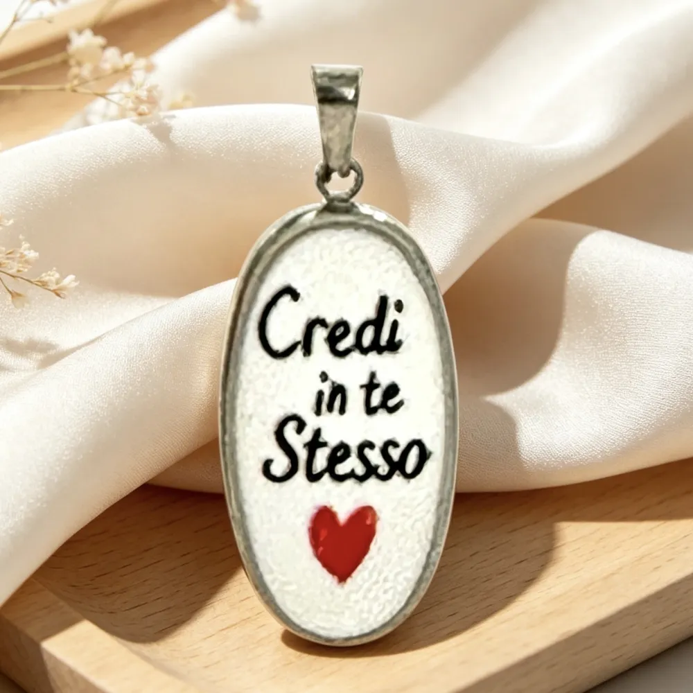 Credi in te stesso-Ciondolo/Charms in Acciaio - DIY-732-30