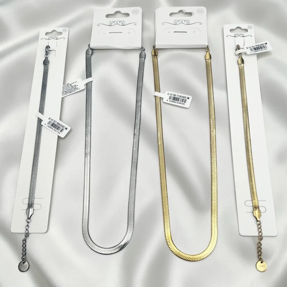Serpente 4mm-Collana Catena Corta in Acciaio - CAC-413-2381 5mm