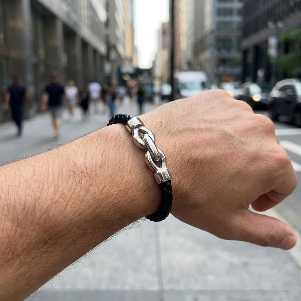 Catena calamita-Bracciale in Acciaio da Uomo - BR-600-H454