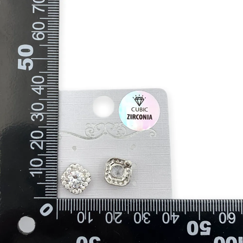 OMZ6201-Punto Luce Rombo - Orecchini a Lobo_Argento_2