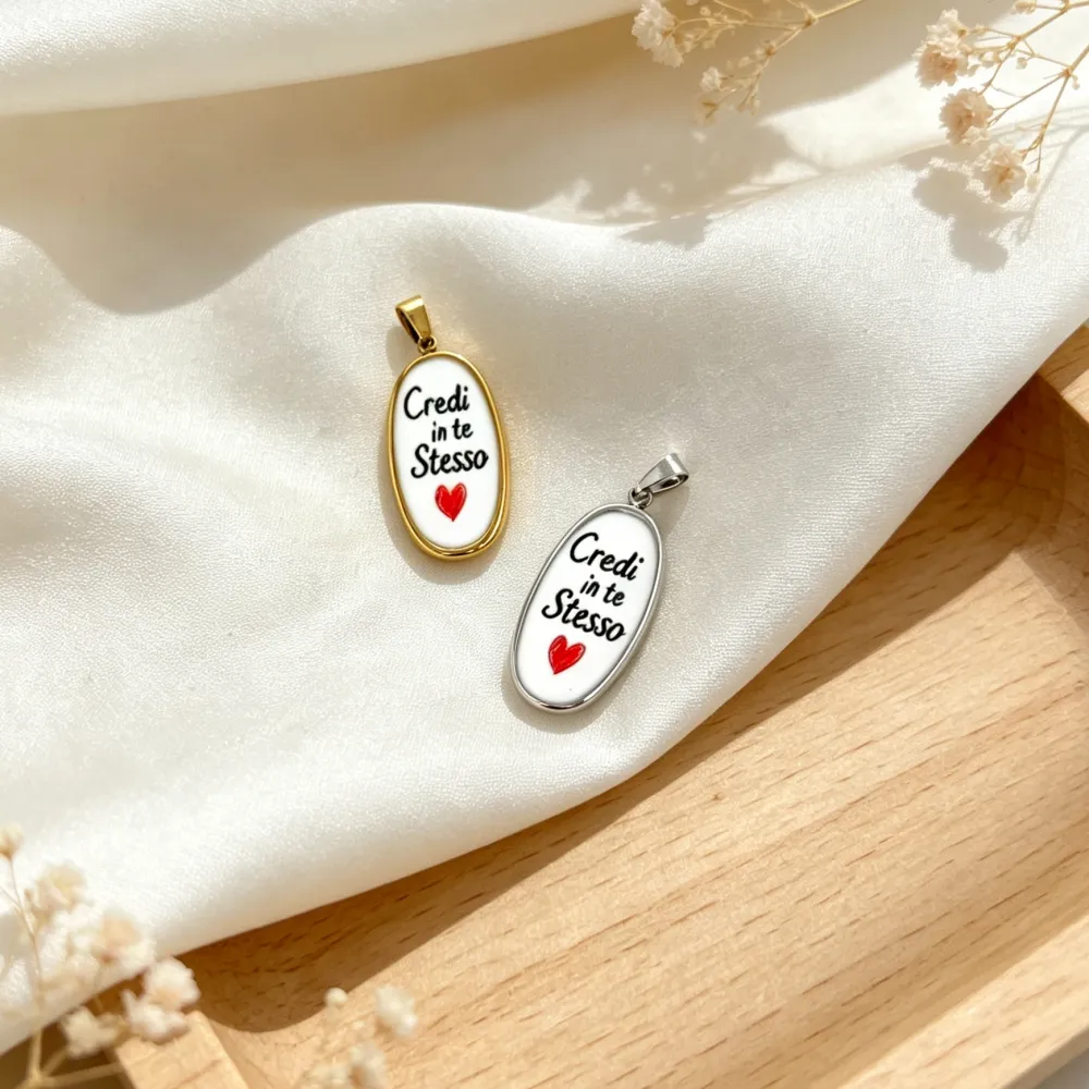 Credi in te stesso-Ciondolo/Charms in Acciaio - DIY-732-30
