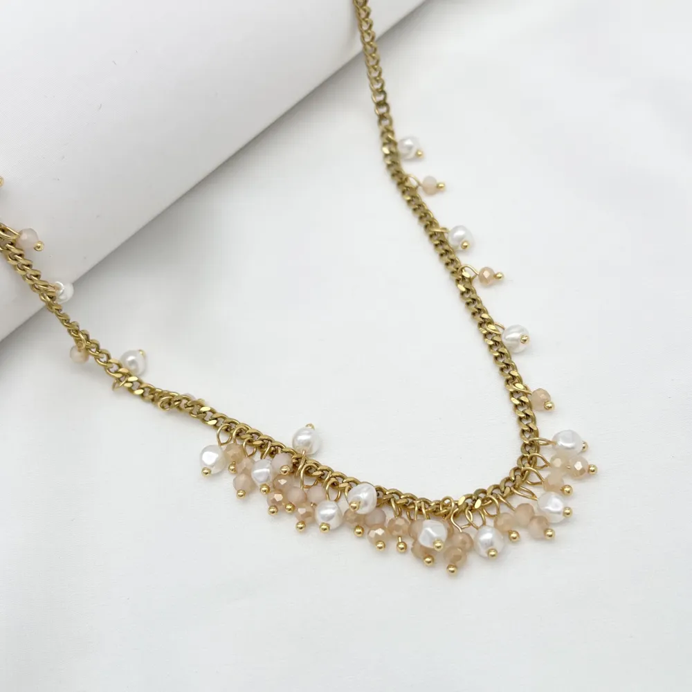 Collana moda acciaio e cubic zirconia - CL-765-103