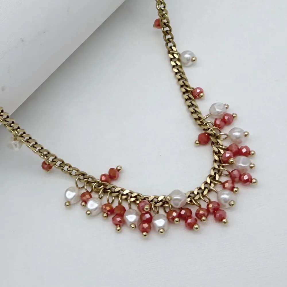 Collana moda acciaio e cubic zirconia - CL-765-103